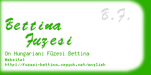 bettina fuzesi business card